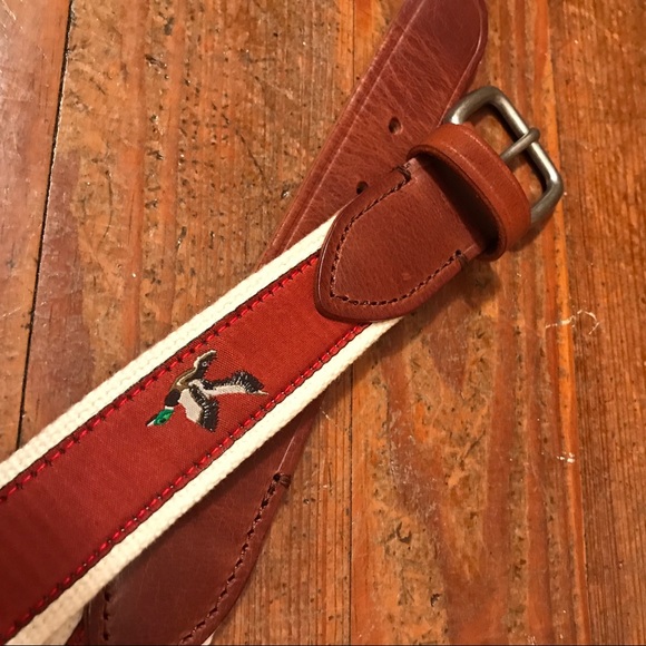 {J.Crew} Red Mallard Duck Canvas Belt - Picture 5 of 7